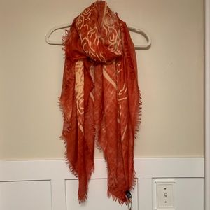 Rust Orange Abstract Scarf 🧣